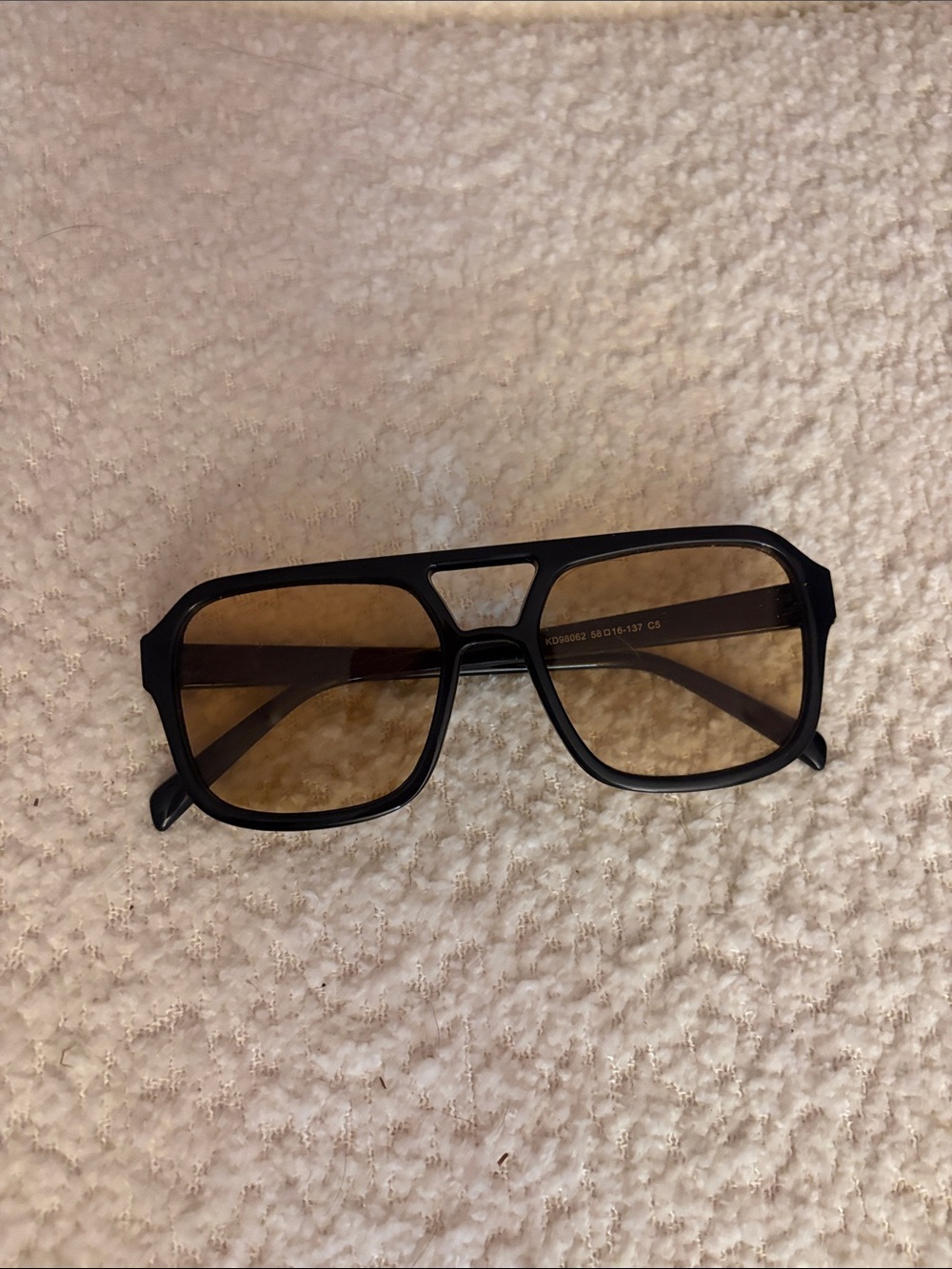 Black Frame Sunglasses with Brown Lenses